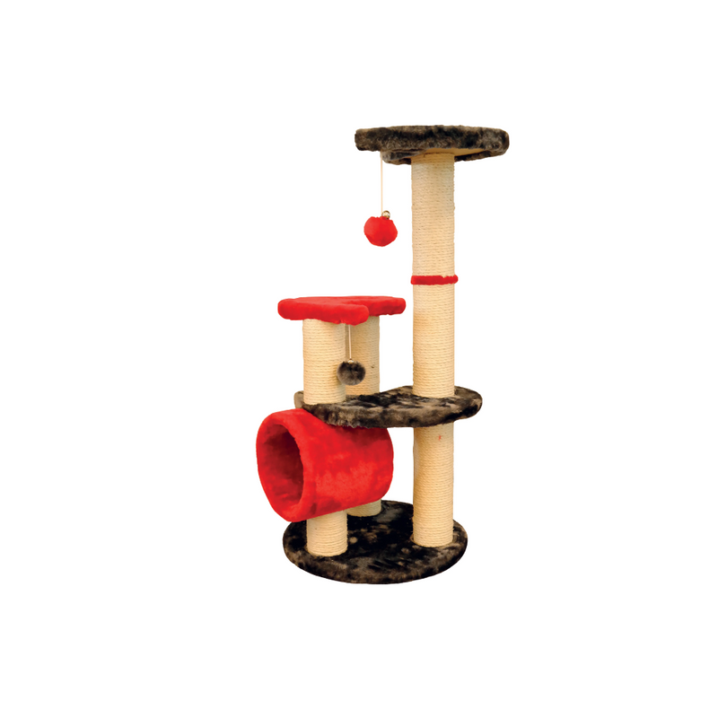 Albero per gatti MONTBLANC - Sisal Rosso e Grigio
