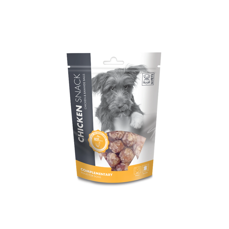 PALLINE DI POLLO E PELLE CRUDA Snack per Cani