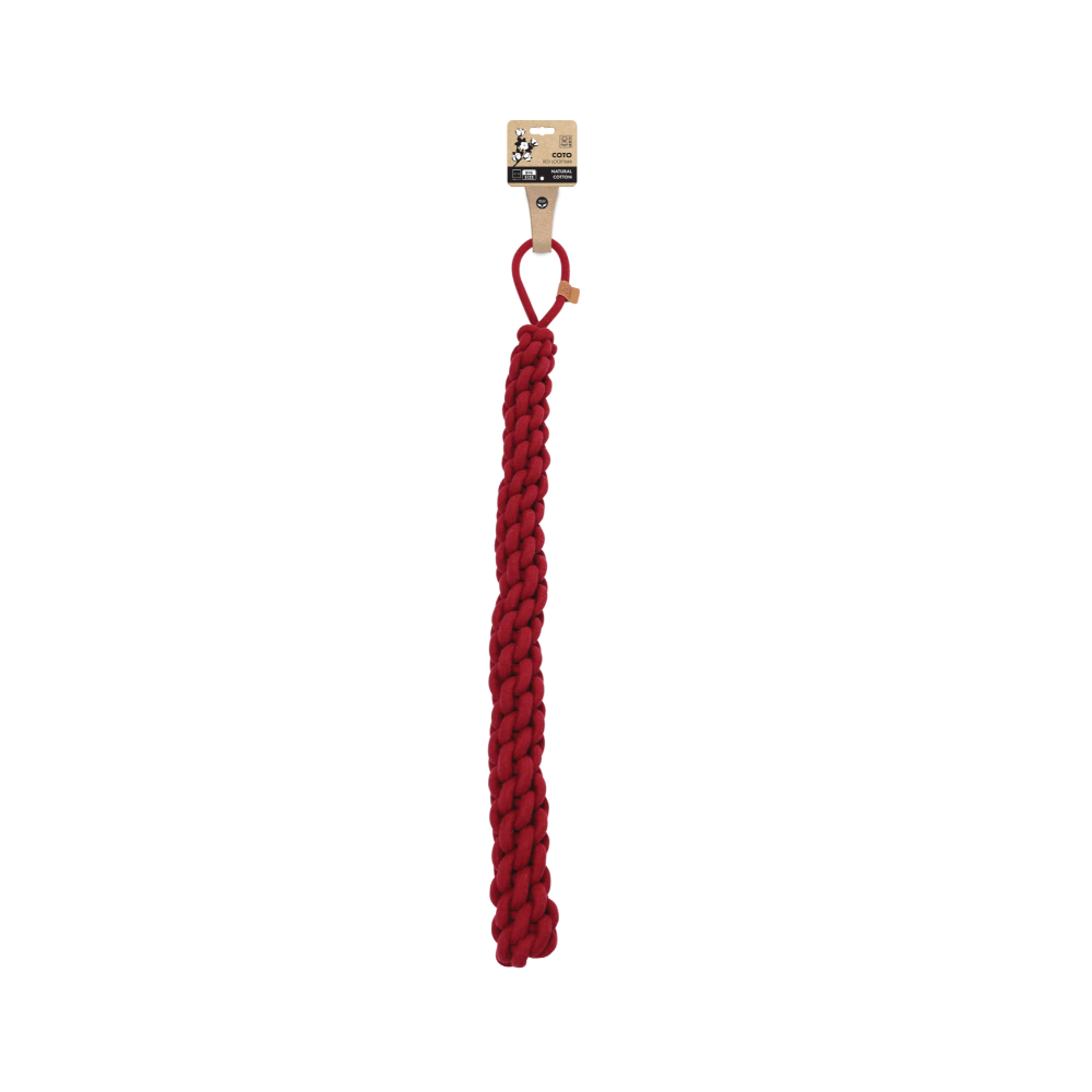 COTO Giochi per cani in corda ecologica Red Loop Bar
