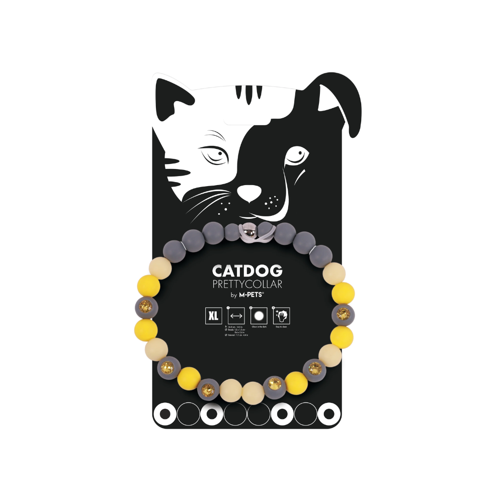 Collare Luminoso CATDOG - Verde, Nero e Giallo