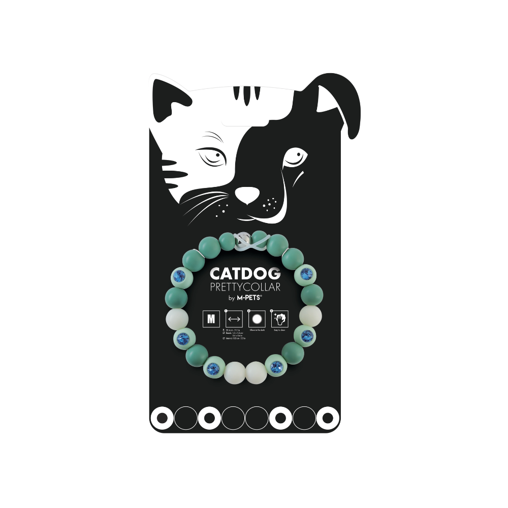 Collare Luminoso CATDOG - Verde, Nero e Giallo