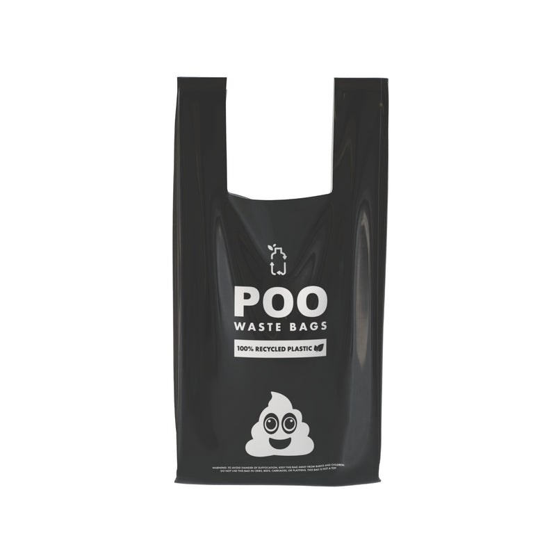 POO Waste bags with handles UNSCENTED 120 bags - 100% Recycled plastic